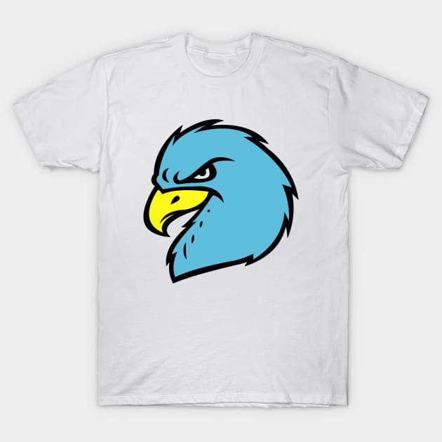 Angry Blue Eagle Logo T-Shirt by AnotherOne